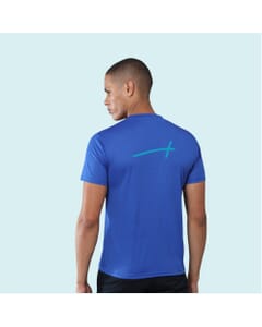 Greys&Blues Mobilitee Round Neck T-Shirt- Blue SH